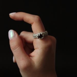 Bague Textile serti
