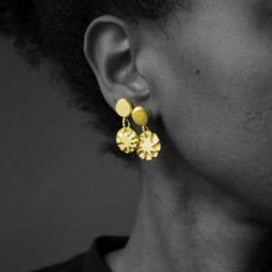 Boucles d'oreilles Fossile étoilé doré