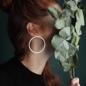 Boucles d'oreilles Lune argent