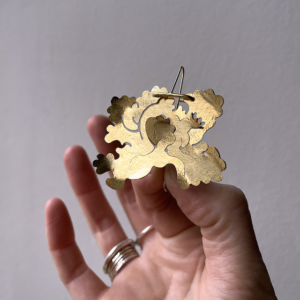 Boucle d'oreilles Oeillet doré martelé