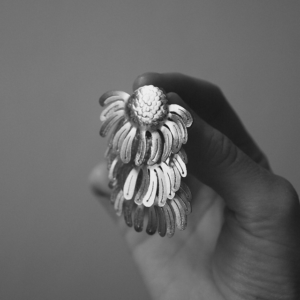 Boucles d'oreilles triple Magnus argent