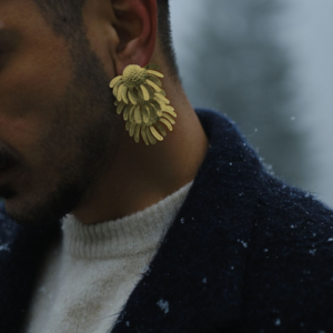 Boucles d'oreilles triple Magnus vermeil